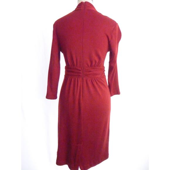 Banana Republic Red Wool Dress Size 2 - Picture 3 of 7